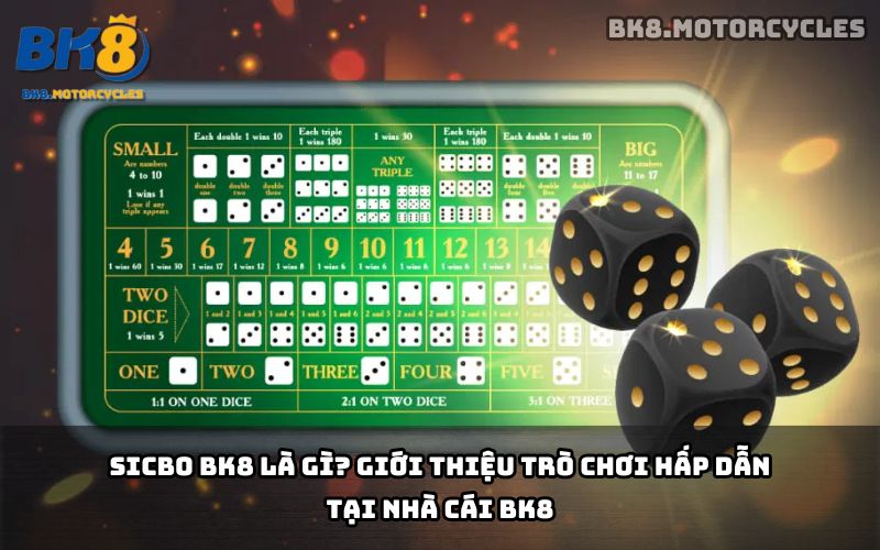 Giao diện chơi Sicbo tại BK8